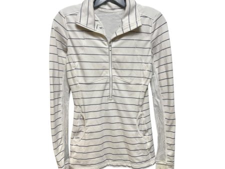 Athletic Top Long Sleeve Collar By Lululemon In Striped Pattern, Size: S Online Sale