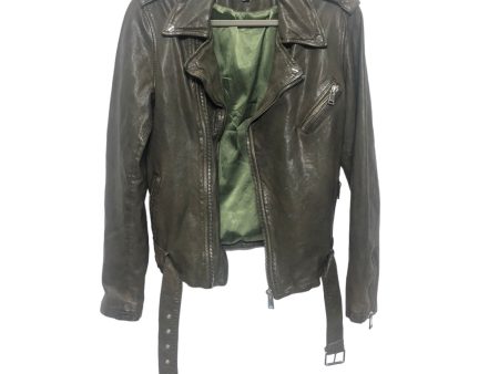 Brown & Green Jacket Leather Lamarque, Size M Online Hot Sale