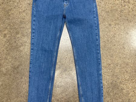 Jeans Straight By Ganni In Blue Denim, Size: 12 For Discount