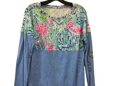 Top Long Sleeve By Lilly Pulitzer In Blue & Pink, Size: S Sale