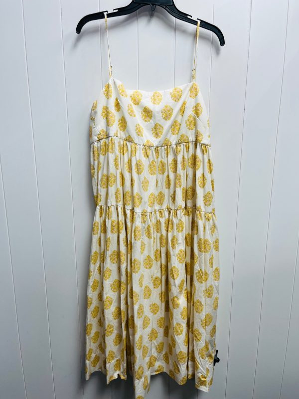 Dress Casual Midi By J. Crew In Yellow, Size: 16 Online Sale