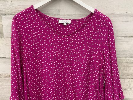 Top 3 4 Sleeve By Rachel Zoe In Fuschia, Size: M Cheap