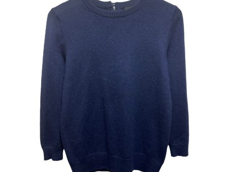 Back Button Sweater Cashmere By J. Crew In Navy, Size: M Cheap