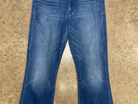 Jeans Straight By Mother Jeans In Blue Denim, Size: 12 Online