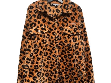 Leopard Jacket Faux Fur & Sherpa By Simply Southern In Animal Print, Size: L For Sale