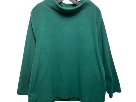 Fleece Top Long Sleeve Basic By Talbots In Green, Size: 2x For Discount