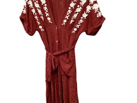 Dress Casual Maxi By Free People In Red & White, Size: S Online now