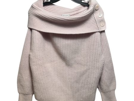 Foldover Wool & Cashmere Sweater By Equipment In Pink, Size: L Fashion