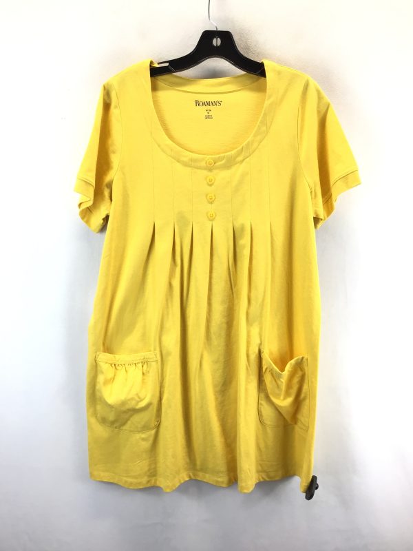 Dress Casual Short By Roamans In Yellow, Size: M Online Sale