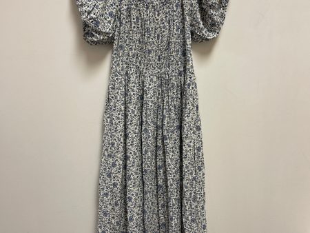 Dress Casual Maxi By Clothes Mentor In Blue & White, Size: L For Discount