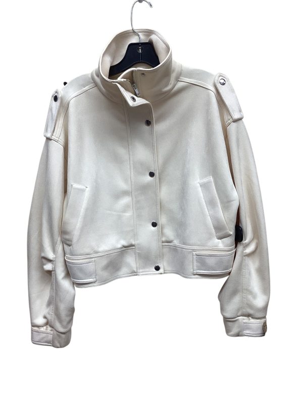 Jacket Moto By Forever 21 In Tan, Size: M Online now