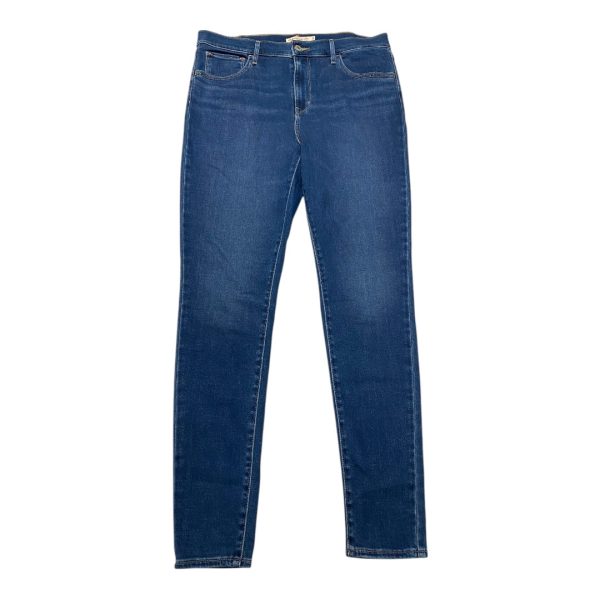 Jeans Skinny By Levis In Blue Denim, Size:12 Fashion