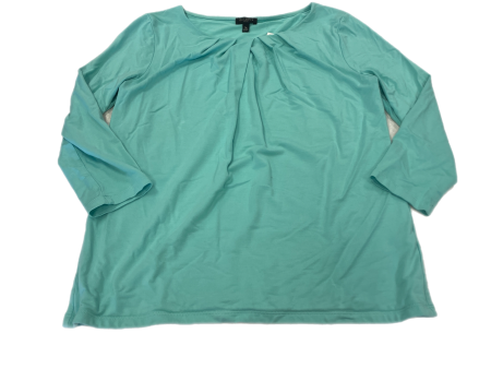 Top 3 4 Sleeve By Talbots In Teal, Size:Sp Sale