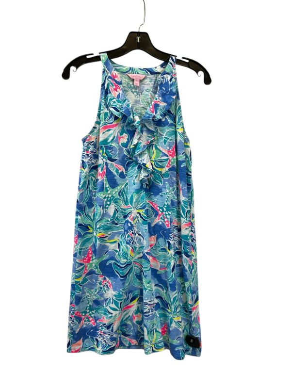 Dress Casual Midi By Lilly Pulitzer In Blue & Green, Size: Xs on Sale