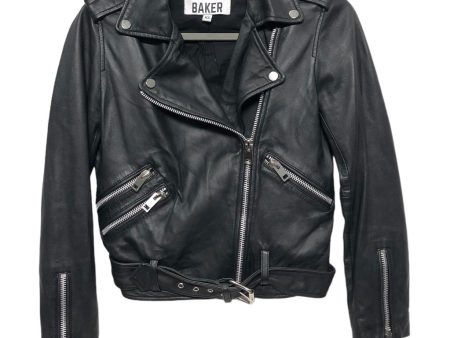 Black Jacket Leather Walter Baker, Size Xs Supply