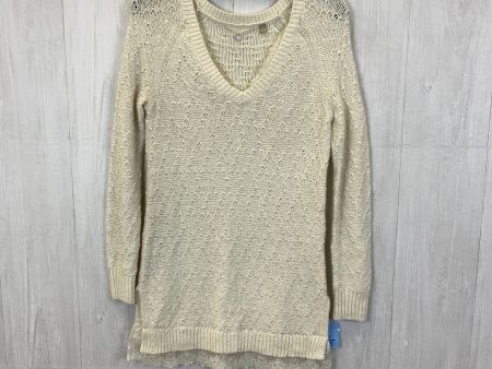 Sweater By Knitted And Knotted In Cream, Size: Xs Fashion