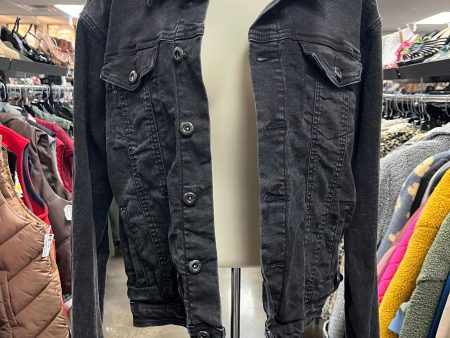 Jacket Denim By Clothes Mentor In Black Denim, Size: Xl Supply