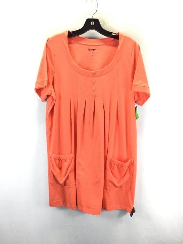 Dress Casual Short By Roamans In Orange, Size: M For Cheap