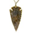 Agate Arrowhead Pendant Necklace By Unbranded Supply