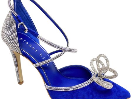 Shoes Heels Stiletto By Gianni Bini In Blue & Silver, Size: 10 Hot on Sale