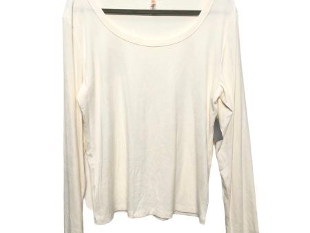 Ivory Top Long Sleeve Basic Mono B, Size 2x Hot on Sale