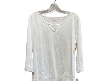 Top Ls Basic By Talbots In Ivory, Size:M Online Hot Sale