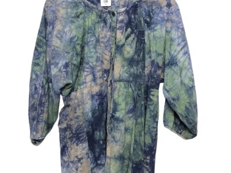 Blue & Green Tunic 3 4 Sleeve Cabi, Size Xs For Sale