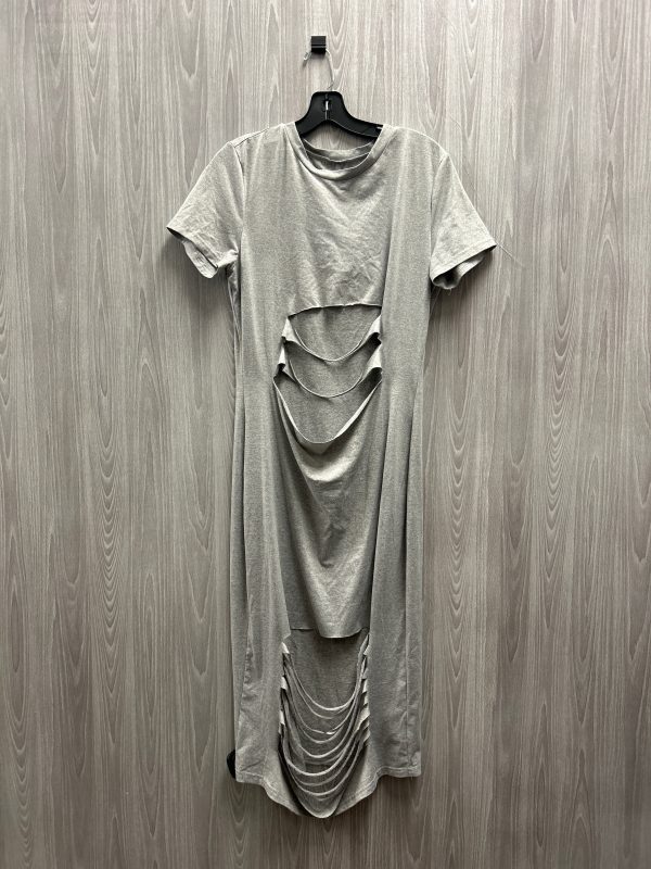 Dress Casual Midi By Shein In Grey, Size: 1x Online Hot Sale