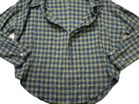 Top Long Sleeve Designer By A Shirt Thing In Plaid, Size: S For Cheap