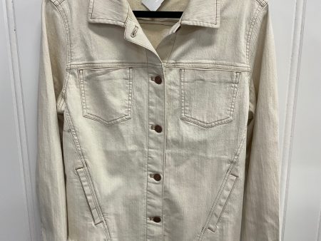 Jacket Denim By Chicos In Beige, Size: L Online Hot Sale