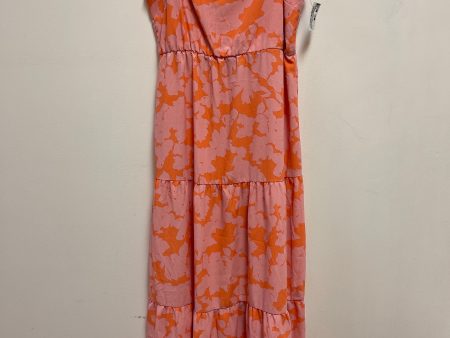 Dress Casual Midi By Social Standard By Sanctuary In Orange & Pink, Size: M Fashion