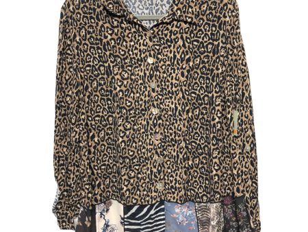 Leopard Print Tunic Long Sleeve John Mark, Size S Supply