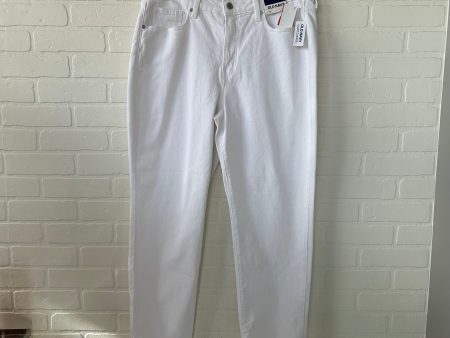 Jeans Straight By Old Navy In White Denim, Size: 14 Sale