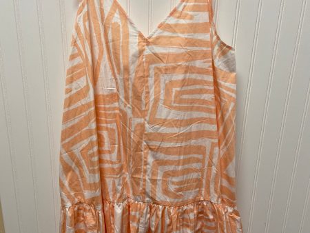 Dress Casual Short By Maeve In Orange & White, Size: 1x on Sale