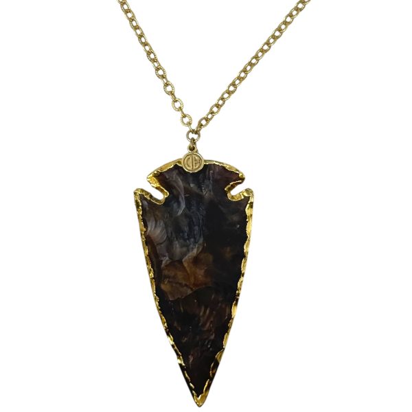 Agate Arrowhead Pendant Necklace By Unbranded Supply