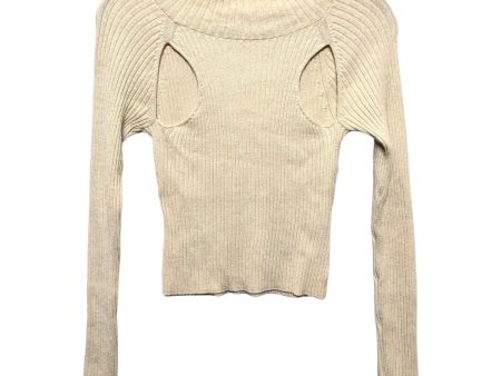 Cream Top Long Sleeve Open Edit, Size Xs Online Sale