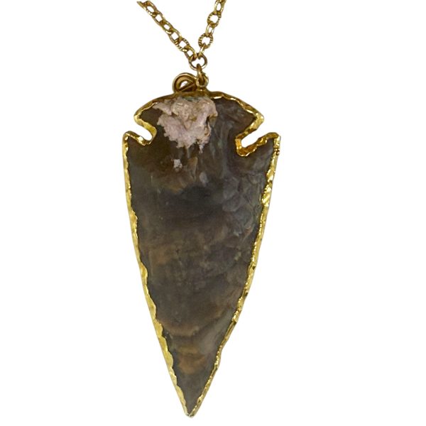 Agate Arrowhead Pendant Necklace By Unbranded Supply