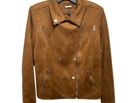 Faux Suede Jacket Moto By White House Black Market In Brown, Size: 14 Online Sale