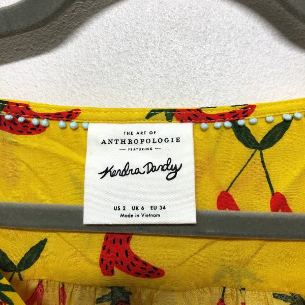 Top Ls By Anthropologie In Yellow, Size:2 Sale