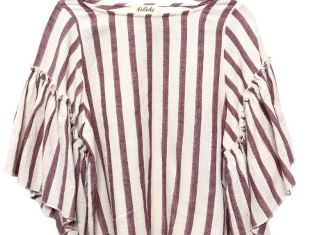 Striped Pattern Top 3 4 Sleeve Listicle, Size S Fashion