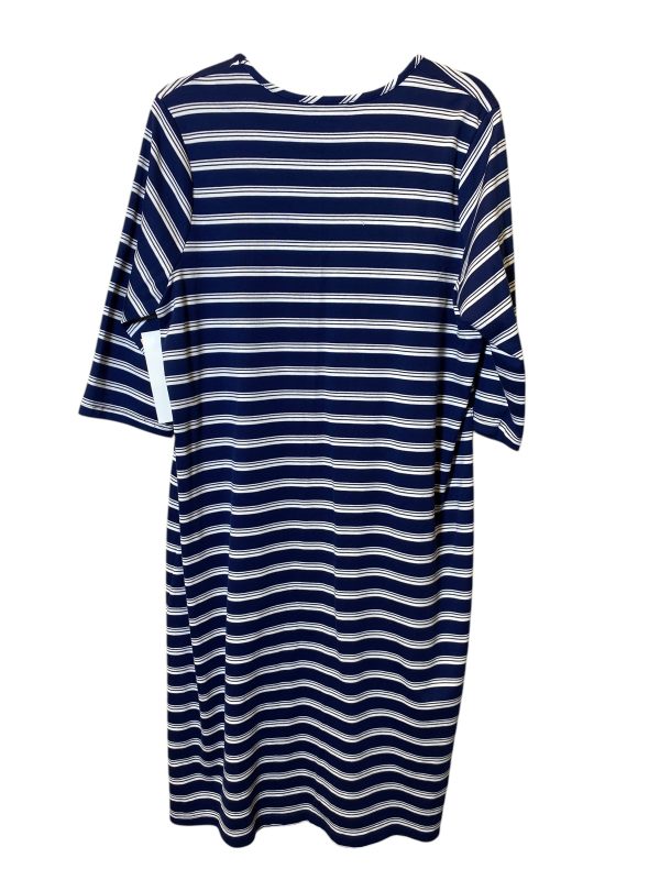 Dress Casual Midi By Lands End In Striped Pattern, Size: 1x Online